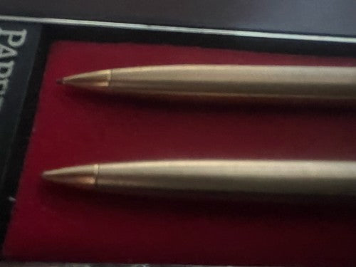 🔴 PAPERMATE 2-teiliges Set Vintage-Druckbleistifte aus goldfarbenem Metall mit Etui 