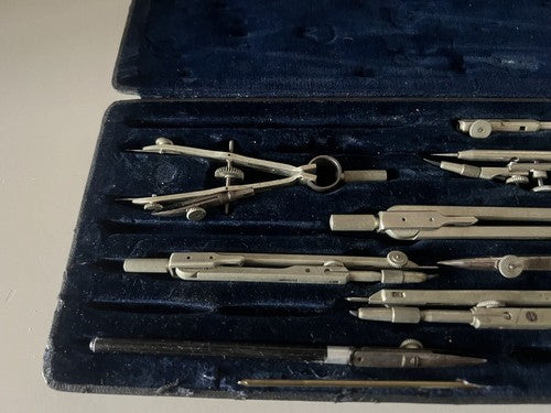 PRACISION Compas Dessin Technique E.O Richter & Co Et Boîte Vintage Rare