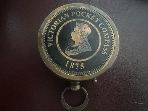 🔴 Bussola inglese ottone grande formato per navigazione stile vittoriano