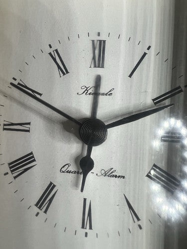 🔴 KIENZLE orologio cappuccina da scrivania ottone funzion quarzo h16 cm vintage