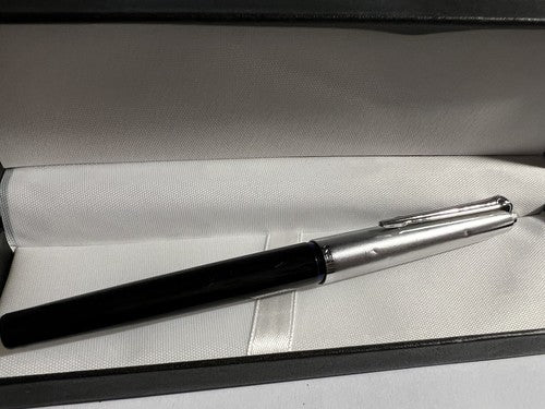 🔴 PELIKAN Pelikano Füllfederhalter mit schwarzer Chrompatrone, Vintage-Stil 