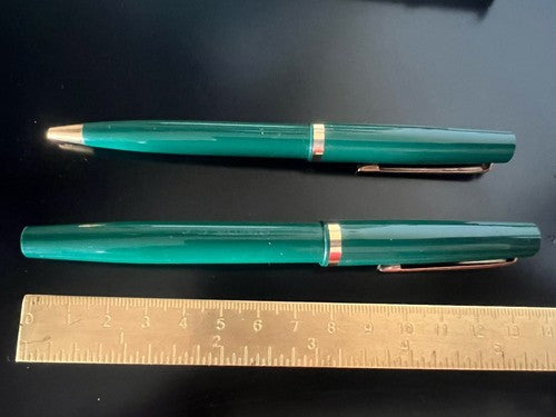 OMAS Green Füllfederhalter Studio C 14K GOLD Feder und Kugelschreiber Vintage 