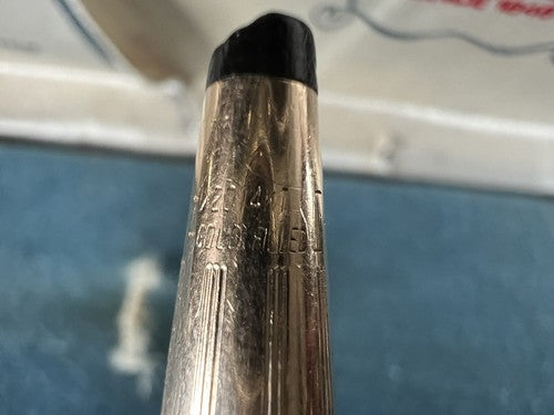 Cross Stylo-Plume Sphère Century Classique Plaqué Or Écrit Boîte Notice A