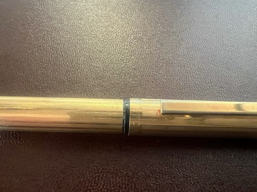 🔴 AURETTA penna sfera By Aurora dorata Italia scrive vintage ANNI 1970 A