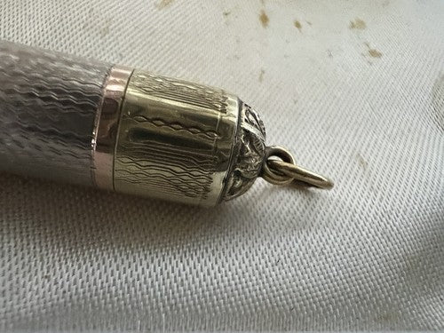 🔴 UNIVERSAL penna stilografica retrattile ORO ARGENTO funziona vintage