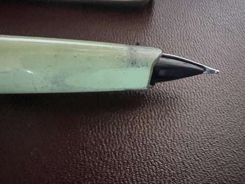 🔴 OMAS penna stilografica DS verde cartuccia pennino iridio scrive vintage 1970