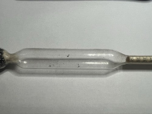 🔴 BABO MOSTIMETER Gleukonometer Weinmostglas Ampulle Temperatur antik 