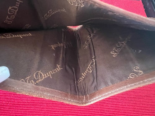 🔴 DUPONT portafoglio uomo pelle marrone porta banconote carte credito tascabile