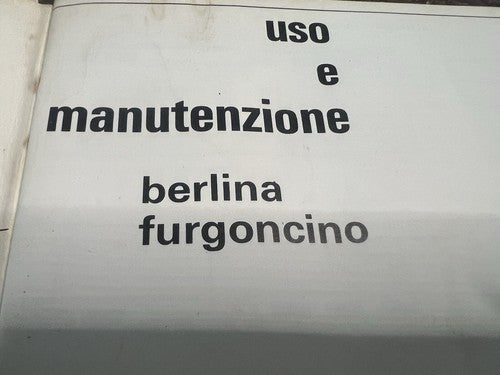 Renault 4 Booklet Car Use Maintenance Tongue Italian Original Vintage 69