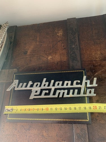 Armes Autobianchi Primevère Voiture Emblème Écrit Logo Plaque Métal A 