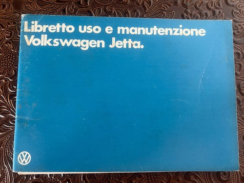 Volkswagen Jetta Broschüre Fahrzeugnutzung und -wartung Italienisches Original Vintage Retro 