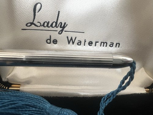 Waterman Stylo-Plume Sphère Lady Chrome Spline Bit Avec Boîte Vintage