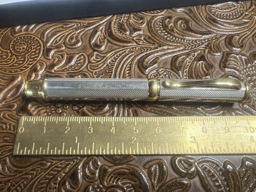 Pen Sphere Metal Knit Facets Smooth Guillocchè Marking Vintage