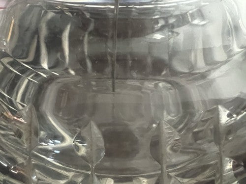 Holder Scent Of Glass Engraved With Pipette Large Format Original Vintage
