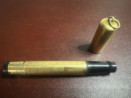 🔴 ANGLO AMER penna stilografica retrattile placcata ORO 18 CARATI vintage