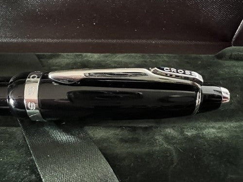 🔴 CROSS penna stilografica Townsend lacca nera a cartuccia scrive con scatola