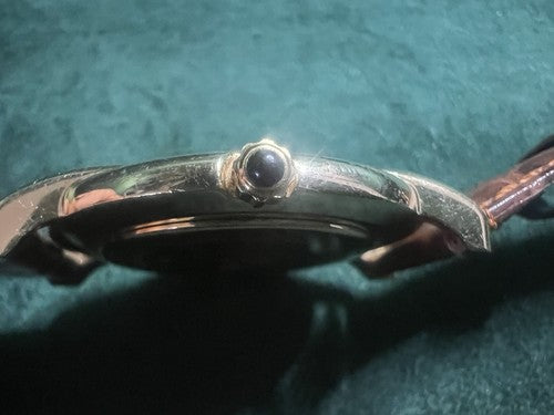 🔴 FENDI orologio uomo donna placcato oro 400J al quarzo zaffiro cabouchon 37 mm