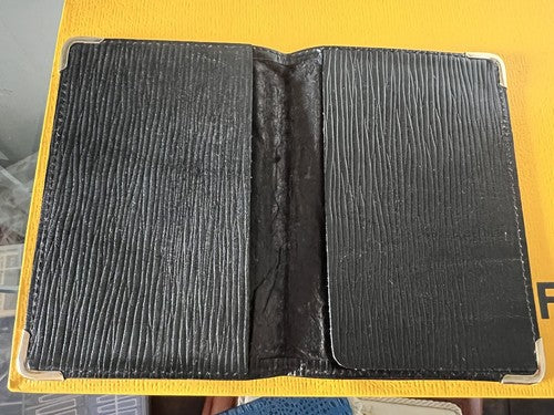 Fendi Document Holder For Men Fabric Zucca Leather Interior Original Vintage