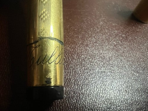 🔴 ANGLO AMER penna stilografica retrattile placcata ORO 18 CARATI vintage