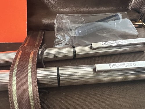 Norex Penne Stylo à Plume Argent Massif 925 Stylo Plume Or + Sphère Garantie