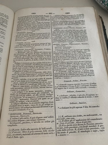 🔴 Book DICTIONARY OF SYNONYMS OF THE ITALIAN LANGUAGE Tommaseo antico 1845 