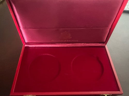 Boxes San Marino Coins Medals 2 Seater Cases White 2 Pieces