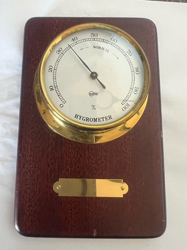 BARIGO Hygromètre de Precision Humidité Mécanicien Avec Hublot Et Stand Bois 