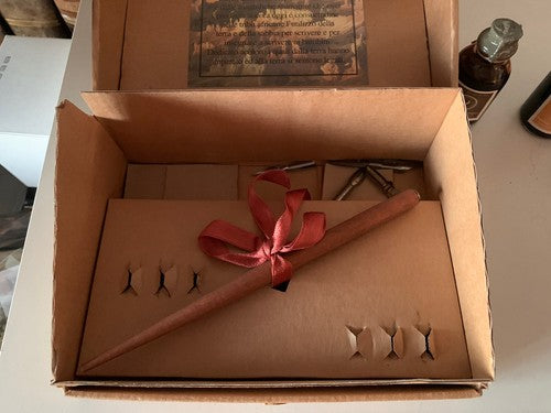 🔴 CAMPO MARZIO Holzfüller mit fluoreszierender roter Tinte 