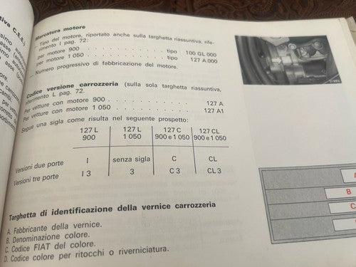 🔴 ORIGINALES italienisches Vintage-Benutzer- und Wartungshandbuch für den FIAT 127 