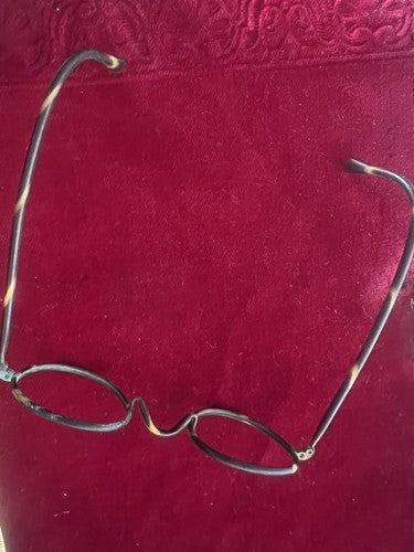 🔴 Montatura OCCHIALI ANTICHI metallo bachelite leggeri Chaplin 1800 n.3