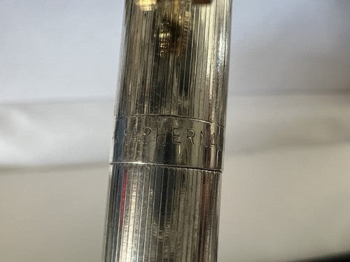 Paraphernalia Pen Sphere Chrome Stripe Gold Marking Vintage