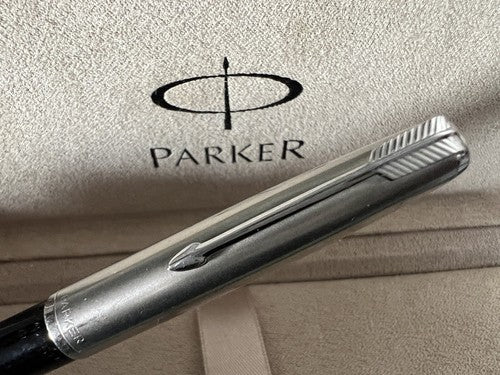 🔴 PARKER 51 matita meccanica gioiello nero cromato affusolato matita vintage