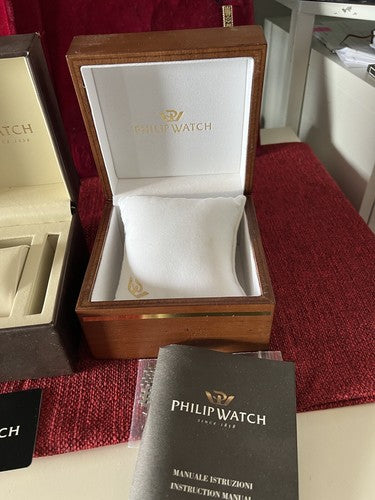 🔴 PHILIP WATCH watch boxes cases set of 3 CASES with cushions