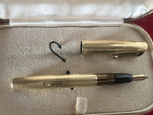 🔴 WATERMAN'S penna stilografica Ideal leva placcate ORO 18 KT scrivono vintage