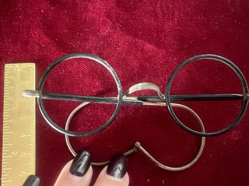 🔴 Montatura OCCHIALI ANTICHI di metallo ultra leggeri Charlie Chaplin 1800 n.1