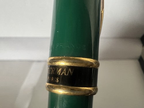 🔴 WATERMAN penna sfera resina verde smeraldo Emisphere francese scrive