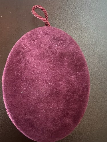 Ex Vote Coeur Laminé Argent 15 X 11 Grace Document Velours Rouge Vintage