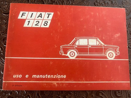 Fiat 128 Booklet Car Use Maintenance Italian Original Vintage