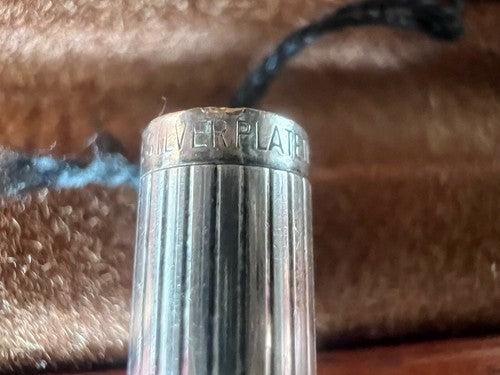 Ronson Pen Sphere Plated Silver Marking Vintage With Warranty 1970