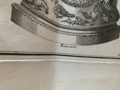 🔴 BOISSARD painting engraving tomb urn burial noble couple 