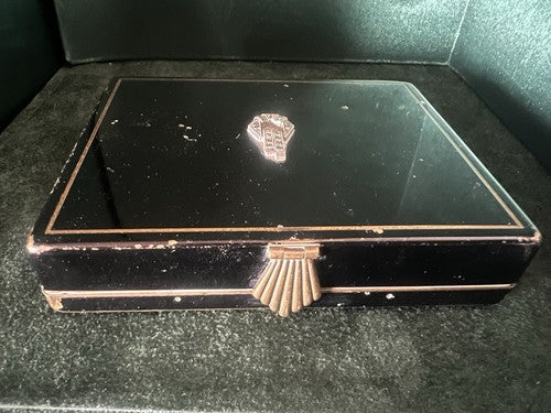 🔴 Porta cipria ART DECO specchio PORTASIGARETTE Brevetto 17837/36 vintage