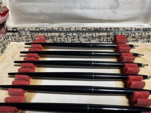 🔴 SHEAFFER penne sfera stilofori neri lotto 6+6 pezzi completi scrivono vintage
