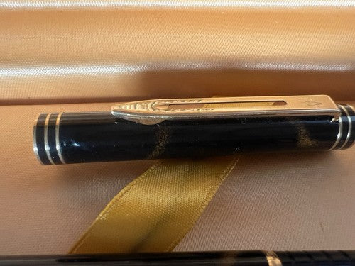 Waterman Pen Sphere Ideal Lacquer Marbled Refill Roller Marking Vintage 80