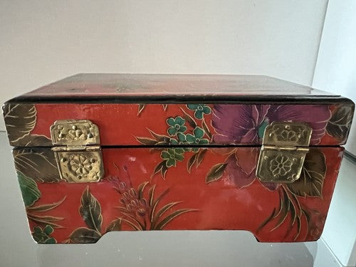 Boîte à Bijoux Chinoise Bois Décoration Coffret Trésor Trousse Vintage 13