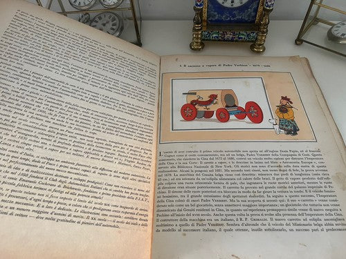 🔴 Vollständiges illustriertes Buch „L'AUTOMOBILE HERGE'“ aus dem Jahr 1963 in italienischer Sprache. 