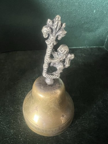 Bell Little Bell Metal Fleur de Lis Florence 4.2 H 7.5 CM Vintage 