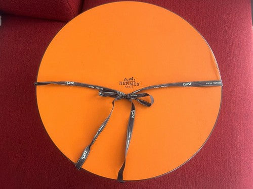 HERMES Boîte Étui Chapeau Sac Grand Vide ORIGINAL Diamètre 41 Cm