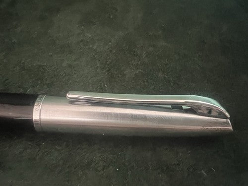 🔴 AURORA penna sfera refill roller Style nera cappuccio cromato scrive