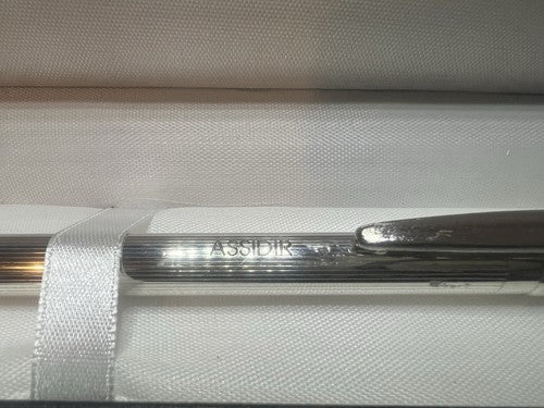 Giulia Schmid Stylo-Plume Sphère Argent 925 Massif Bouton Automatique Écrit
