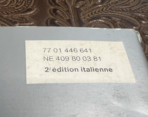 🔴 RENAULT 5 ORIGINAL Oldtimer-Bedienungsanleitung, 2. Auflage, ITA 